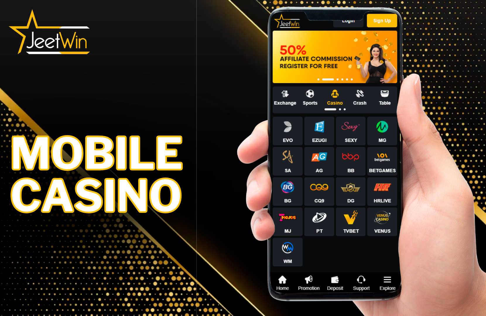 Play Unlimited Slots and Popular Casino Games with Jeetwin Mobile App