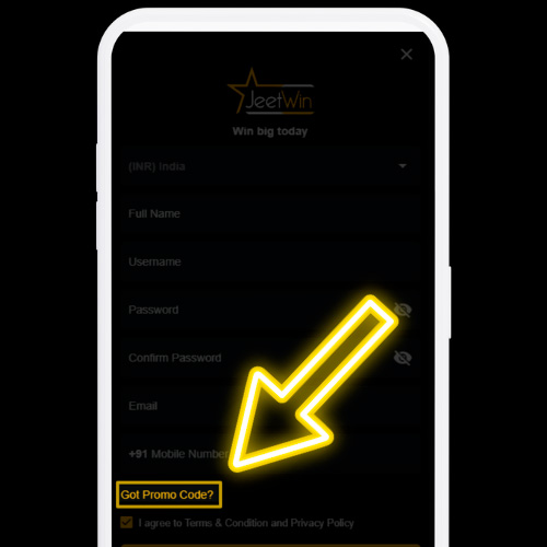 use promo code in Jeetwin